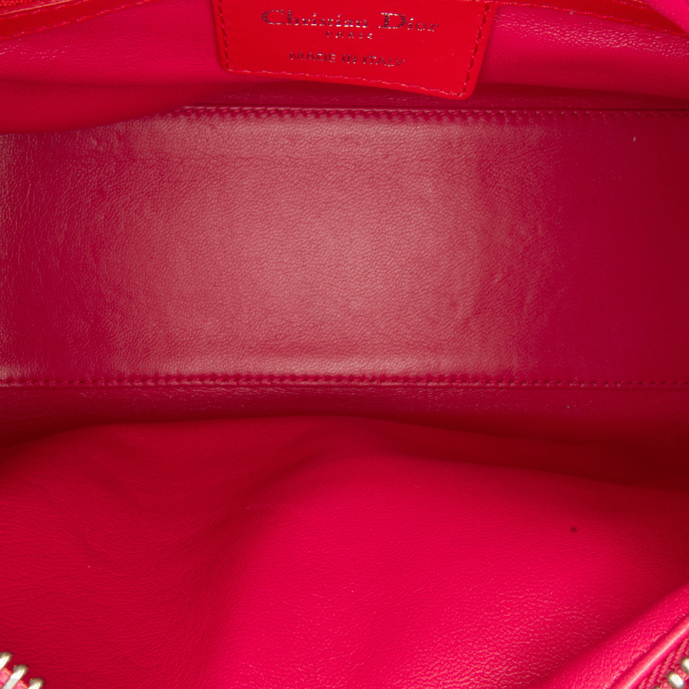 Pre-Loved Dior Medium Bicolor Lambskin Cannage Lady Dior - Picture 6 of 12